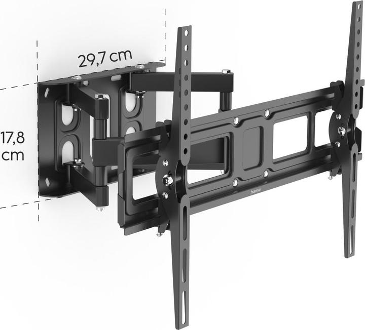 Actual product image Hama TV wall bracket, swivel, tilt, extendable, 213 cm (84") up to 50 kg (Wall, 84", 50 kg)