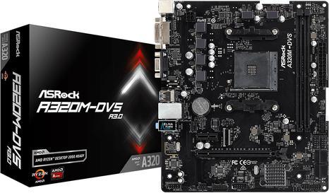 Produktbild AsRock A320M-DVS R4.0 (AM4, AMD A320, mATX)