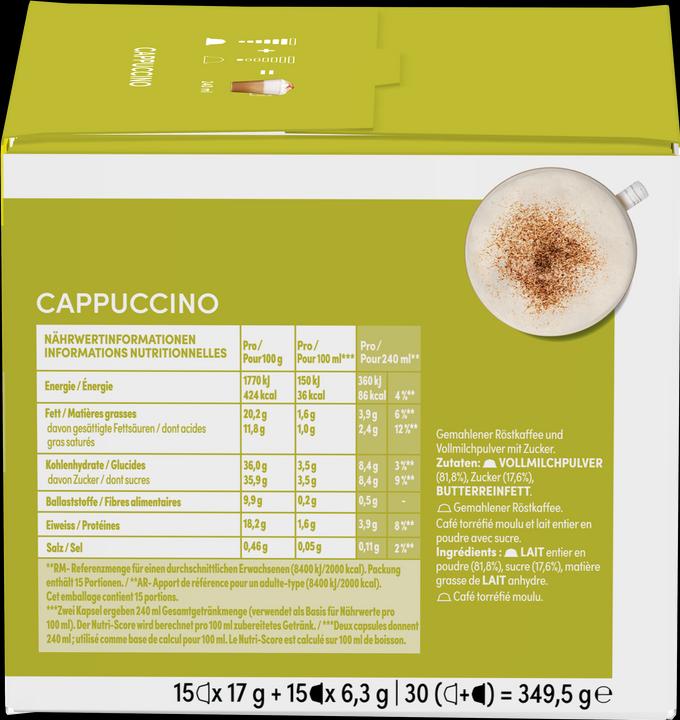 Produktbild Nescafé Dolce Gusto Cappuccino (15 x Port.)