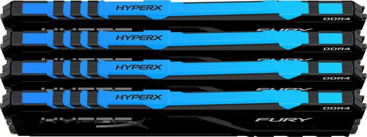 Image du produit Kingston Mémoire DDR4, CL16, DIMM, Kit de 4, HyperX FURY RGB (4 x 32GB, 2666 MHz, RAM DDR4, DIMM)