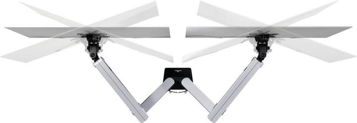 Actual product image Durable Monitor holder. SELECT PLUS w Arm f 2 Mon. tableb. Sil. (Table, 32")
