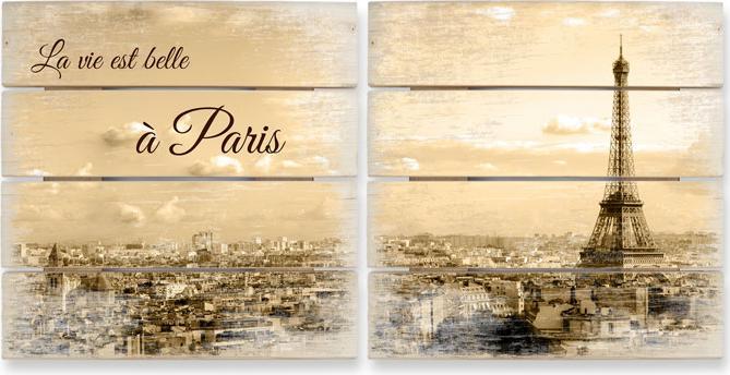 FC Schalke 04 Set Paris Skyline (2-teilig) (40 x 41.5 cm)