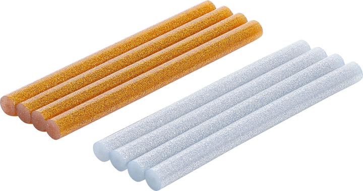 Actual product image BGS Glue Sticks gold/silver metallic Ø 11 mm, 150 mm 8 pcs.