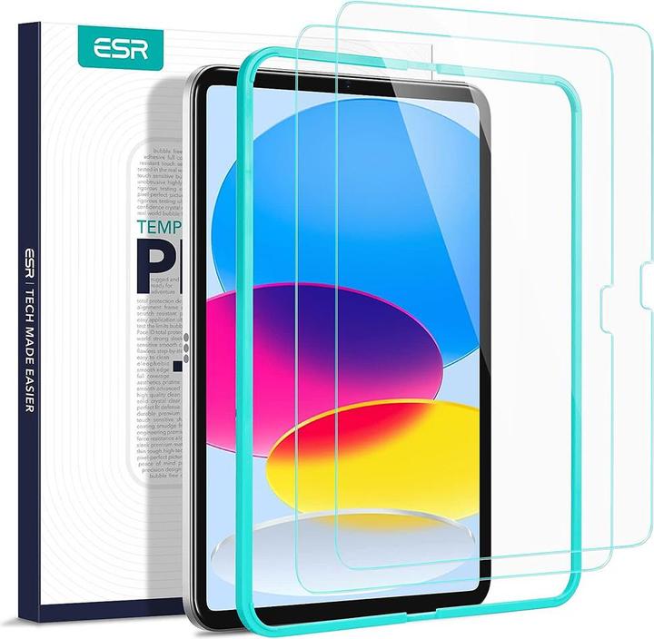 Actual product image ESR TEMPERED GLASS TEMPERED GLASS 2-PACK IPAD 10.9 2022 CLEAR (2 Piece, iPad 10.9 (2022))