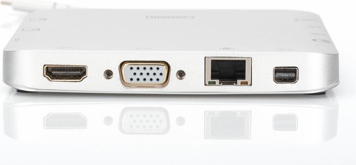 Actual product image Digitus Universal Docking Station USB 3.1 Type C MicroSD SD (USB-C, 11 Ports)