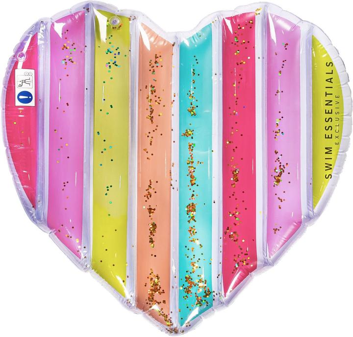 Swim Essentials Luftmatratze Herz Rainbow 150x100cm