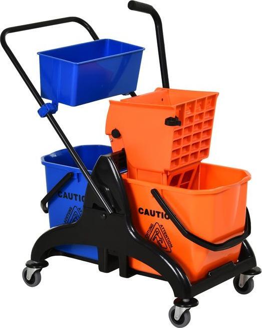 Actual product image Swisshandel24 Putzwagen Reinigungswagen 26 Liter Wischwagen mit Wringer, Wischmopp-Presse (1 pcs.)