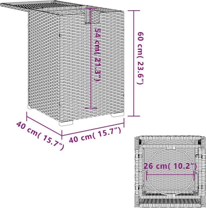 Actual product image VidaXL Propane tank hiding table (40 cm)