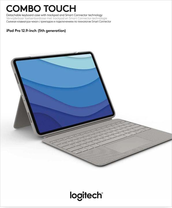 Image du produit Logitech Combo Touch (US, iPad Pro 12.9 2022 (6e génération), iPad Pro 12.9 2021 (5ème génération))