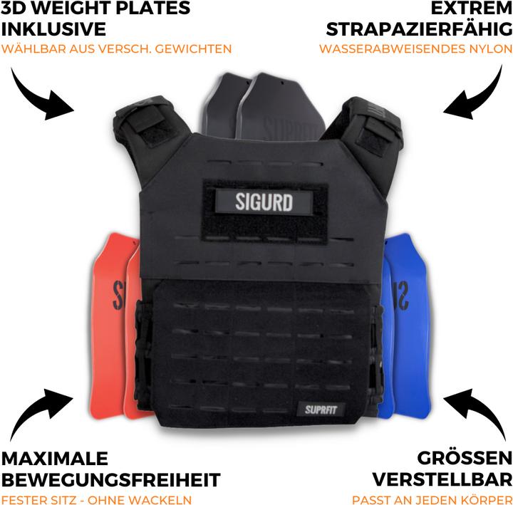 Actual product image Suprfit Sigurd 3D Weight Vest (2 x 2.6 kg)