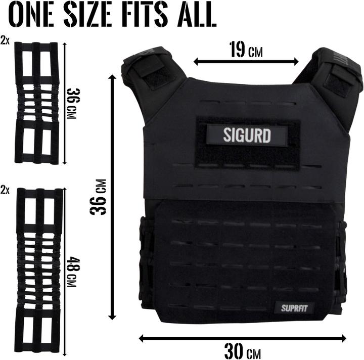 Actual product image Suprfit Sigurd 3D Weight Vest (2 x 2.6 kg)