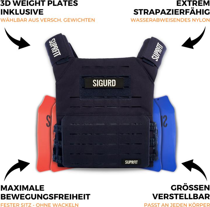 Actual product image Suprfit Sigurd 3D Weight Vest (1 x 8 kg)