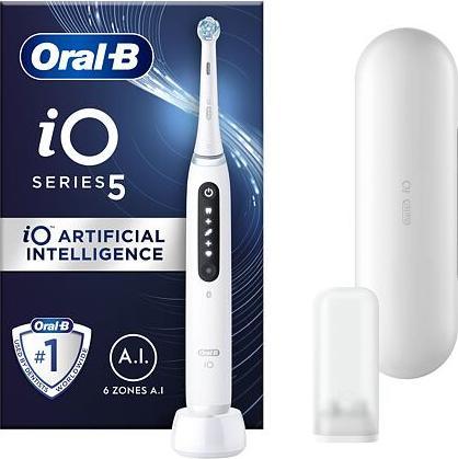 Produktbild Oral-B Electric Toothbrush iO5 Rechargeable, For adults, Number of brush heads included 1, Quite White, Num (Oszillierende Zahnbürste)