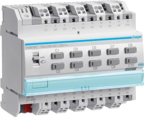 Actual product image Hager KNX Switching/shutter outga. (Switch actuator)