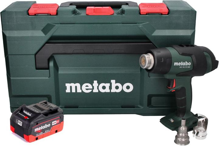 Produktbild Metabo HG 18 LTX 500 Akku Heissluftgebläse 18 V 300 - 500 °C + 1x Akku 8,0 Ah + MetaBox - ohne Ladege
