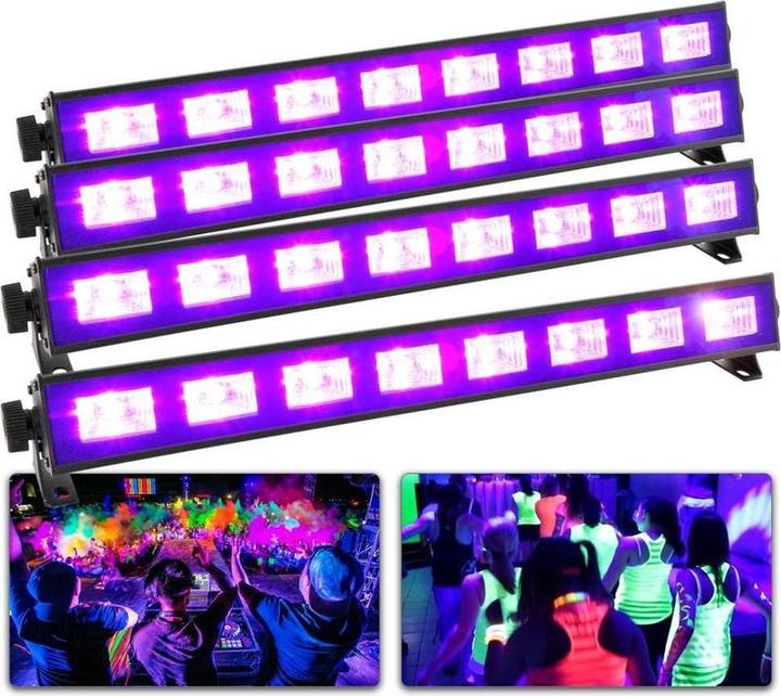 Produktbild BeamZ Blacklight - Complete Blacklight Set Met 4X BUV93 Blacklight Lamp LED -Bar (LED)