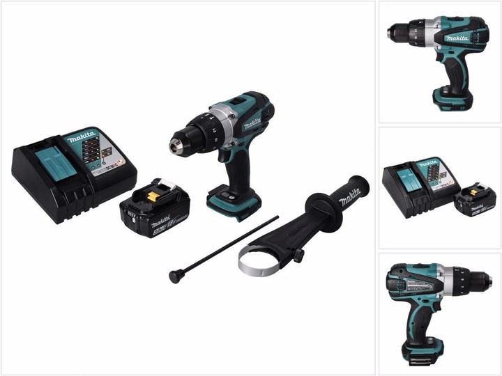 Actual product image Makita DHP 458 RF1 Battery impact drill 18 V 91 Nm + 1x battery 3.0 Ah + charger (Rechargeable battery operated)