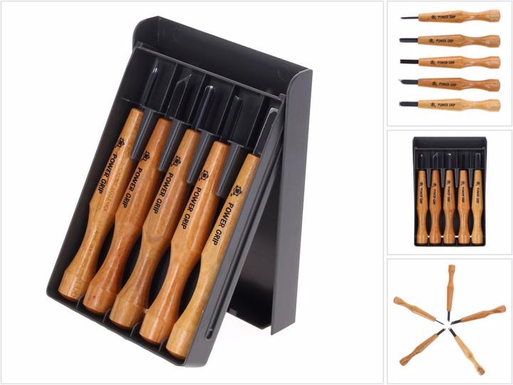 Shogun Mikisyo Power Grip Holz Schnitzmesser 5er Set (Cutter)