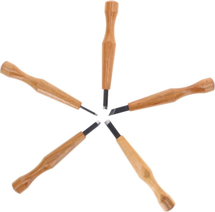 Actual product image Shogun Mikisyo Power Grip Wood Carving Knife Set of 5