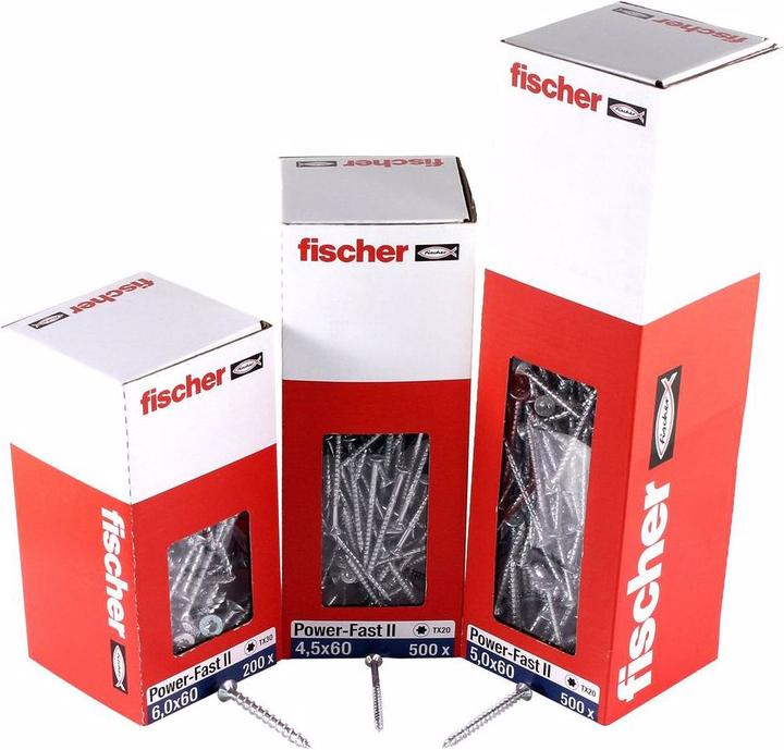 Produktbild Fischer PowerFast II 5,0x100 SK TX TG blvz 200 (200 Schrauben pro Stück)
