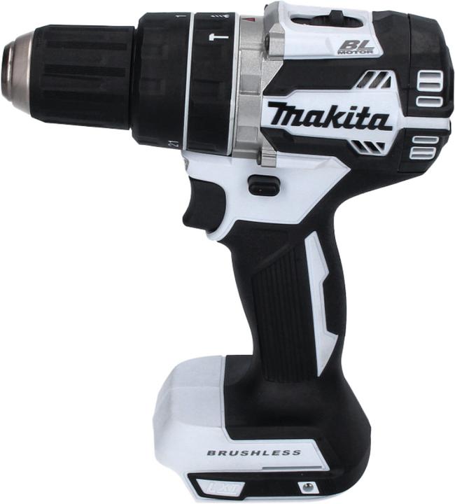 Actual product image Makita DHP 484 RF W Battery Impact Drill 18 V 54 Nm Brushless White + 2x Battery 3.0 Ah + Charger (Rechargeable battery operated)