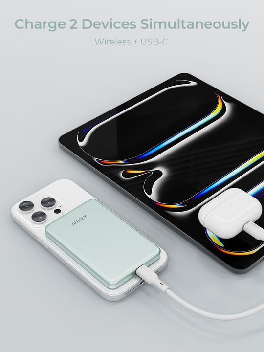 Produktbild Aukey MAG FUSION SLIM - Powerbank (5000 mAh, 18 W, 18 Wh)