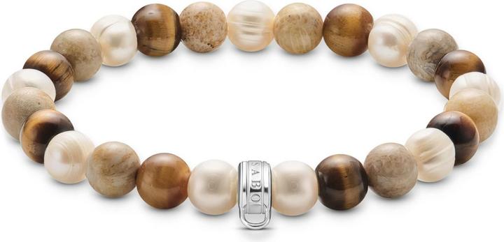 Produktbild Thomas Sabo Bead Armband mit naturfarbenen Steinen Silber (19 cm, Silber 925)
