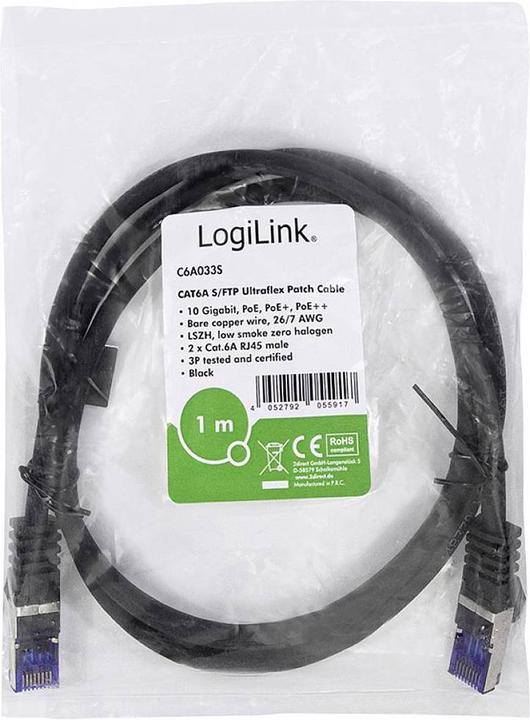 Produktbild LogiLink Netzwerkkabel (S/FTP, CAT6a, 30 m)