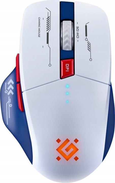 Actual product image Defender MYSZ GM-126 TISA RF+BT OPTIC 1600dpi 6P BIAŁA (Wireless)