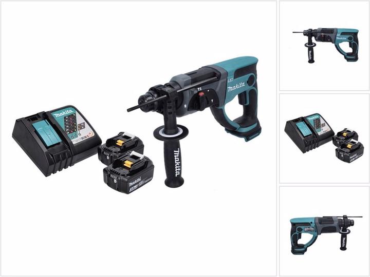Productafbeelding Makita DHR 202 RF Accu combihamer 18 V 2,0 J SDS Plus + 2x accu 3,0 Ah + lader (Oplaadbare batterij)