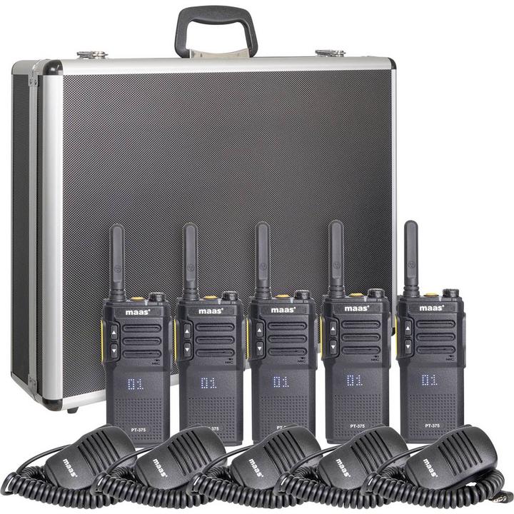 Actual product image Maas Elektronik Team-Set PT-375 KEP-360-K 150112 PMR-Handfunkgerät 5er Set