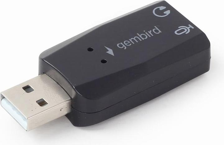 Actual product image Gembird SC-USB2.0-01 - USB 2.0 - 2 x 3.5mm - Black (USB 2.0)