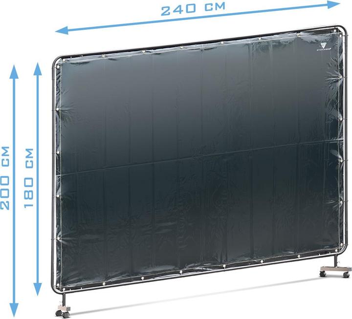 Produktbild Stahlwerk Schweisserschutzwand UV-resistenter Schweissschutzvorhang 2,4m x 1,8m