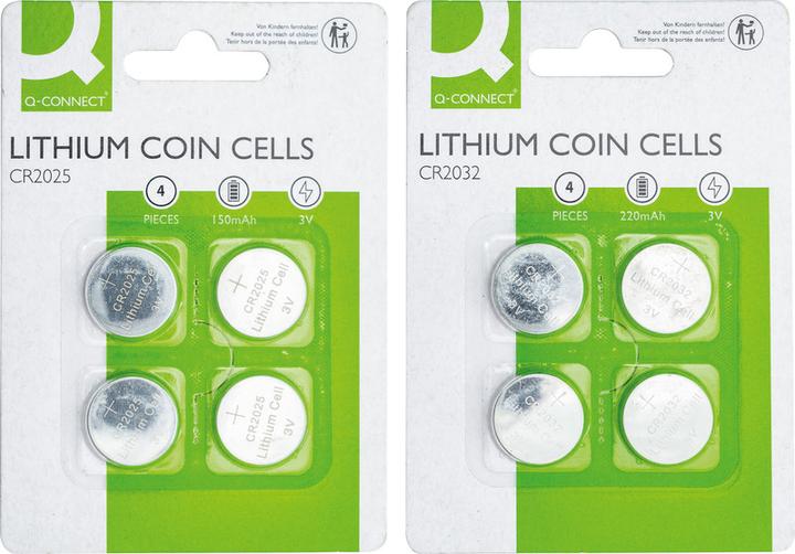 Actual product image Q-Connect Lithium button cells (4 pcs., CR2025, 150 mAh)