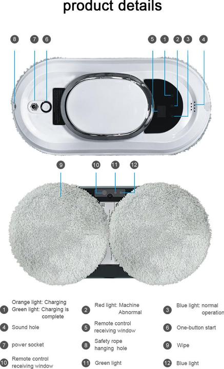 Immagine prodotto Werkstein Fensterputz Roboter, elektrisch, automatische Scheiben Glas Reinigung
