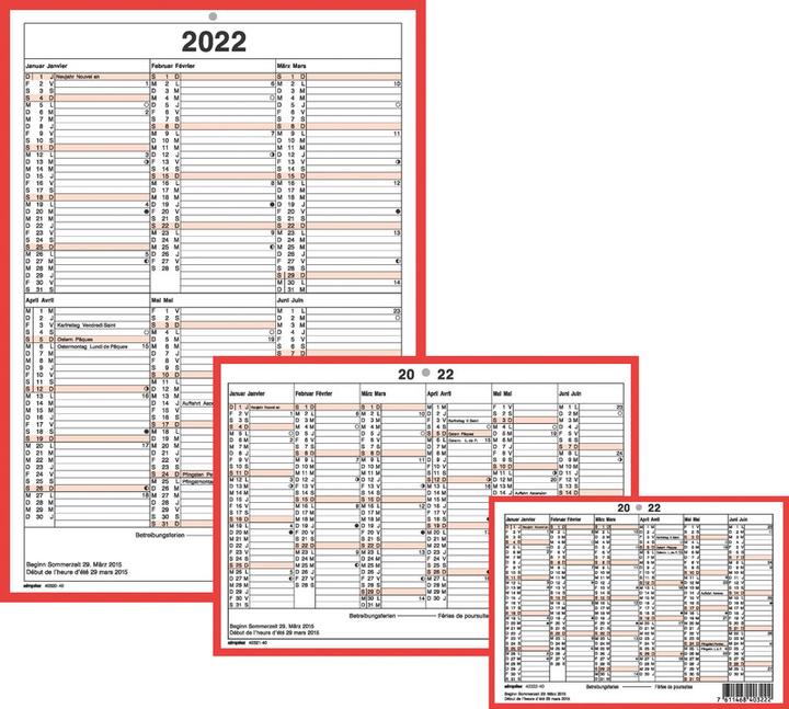 Image du produit Simplex Calendrier mural (A5, Non contraignant, Allemand, Français)