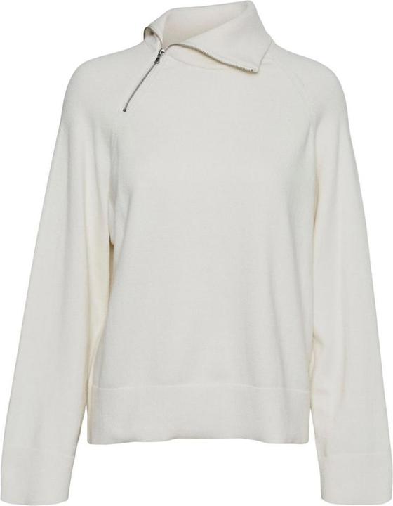 Vero Moda Pull à col haut et demi-zip en maille (M)