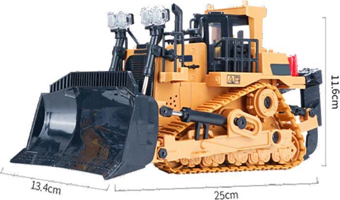 Actual product image Hermex Remote Control Push Caterpillar Toy Bulldozer Construction Vehicle Models 1:20