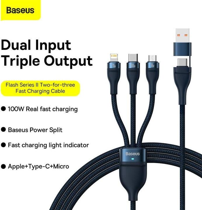 Immagine prodotto Baseus Flash Series II (1.20 m, USB 3.2 Gen 1)