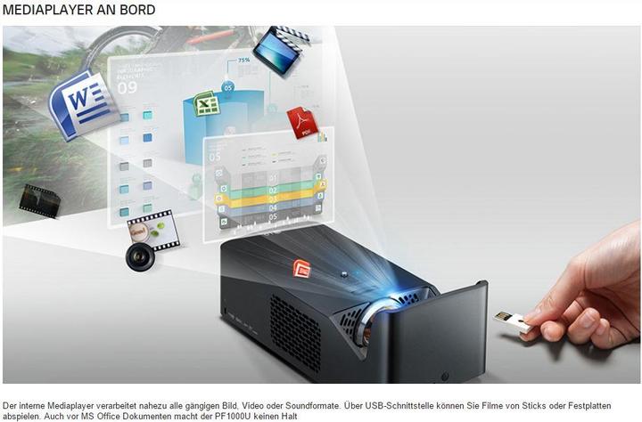 Actual product image LG Pf1000u (Full HD, 1000 lm, 0.29:1)