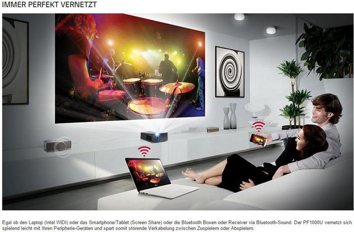 Actual product image LG Pf1000u (Full HD, 1000 lm, 0.29:1)