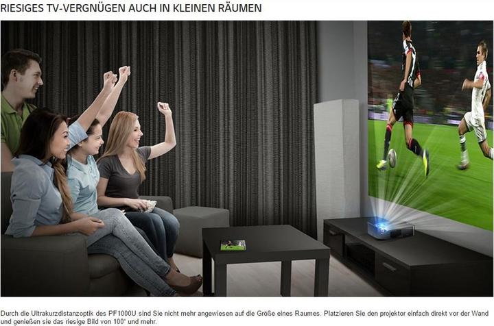 Actual product image LG Pf1000u (Full HD, 1000 lm, 0.29:1)