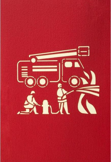 Actual product image Hervorragend 3D Pop-up Karte Feuerwehr rot (1 pcs.)