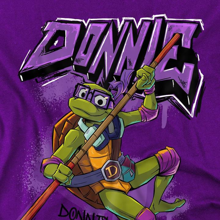 Actual product image Teenage Mutant NT Mens Donatello Graffiti T-Shirt (XL)
