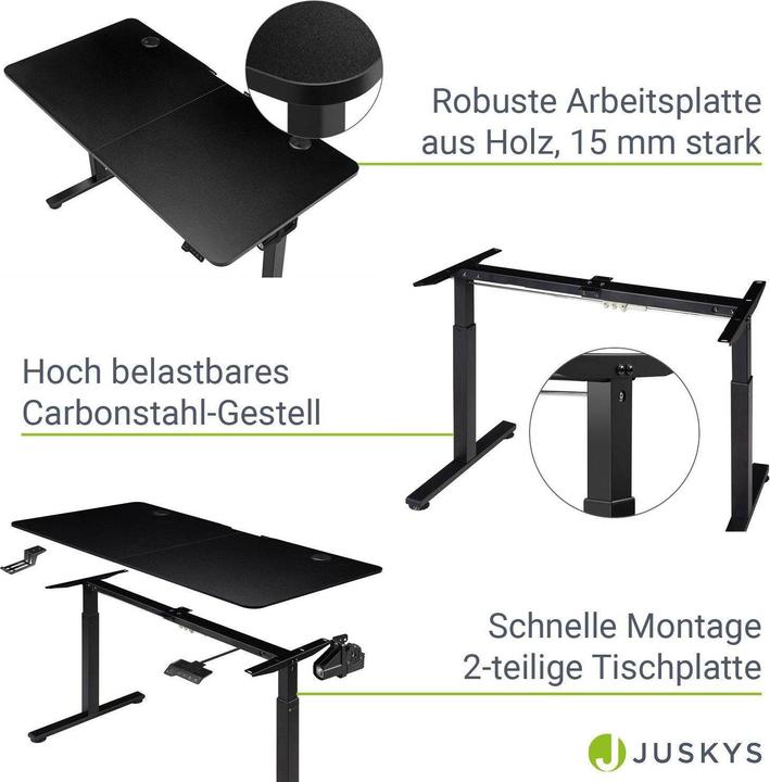 Image du produit Juskys Bureau réglable en hauteur