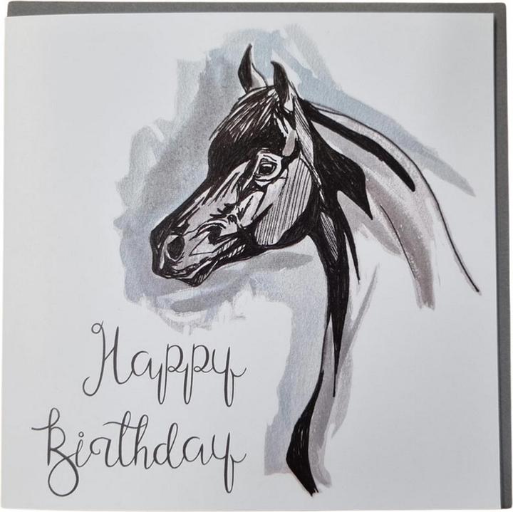 Immagine prodotto Gubblecote Biglietto di compleanno acquerello Cavallo Arabo Cartone (15 x 15 cm, 1 x)