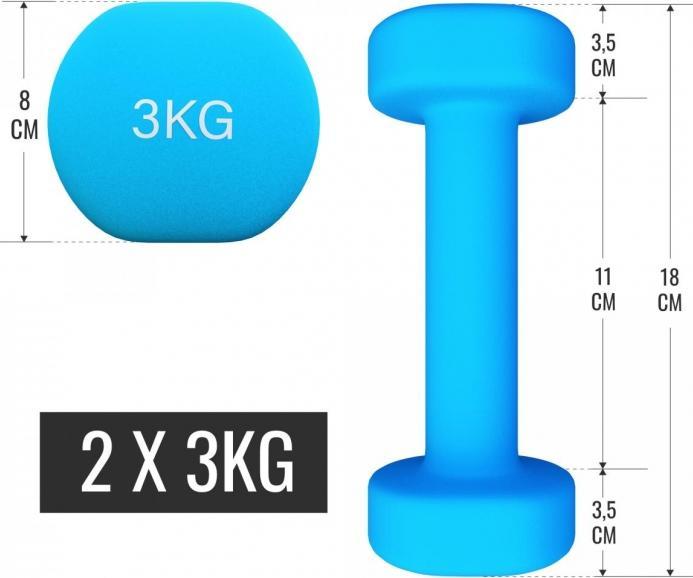 Produktbild Gorilla Sports Hantelkoffer (2 x 2 kg, 2 x 3 kg, 2 x 1 kg)