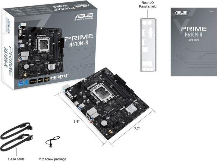 Immagine prodotto ASUS PRIME H610M-R SI (1700) (D) (LGA 1700, Intel H610, mATX)