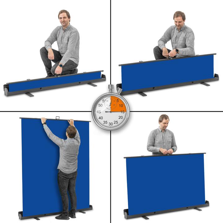 Immagine prodotto Walimex pro Pannello roll-up sfondo blu 165x220 (176.50 cm, 226 cm)
