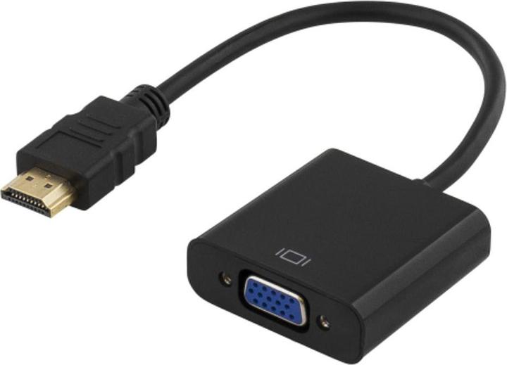 Produktbild Deltaco HDMI-VGA7 Videokabel-Adapter 0,2 m VGA (D-Sub) + Micro USB Type-B Schwarz (HDMI, Micro USB, 20 cm)